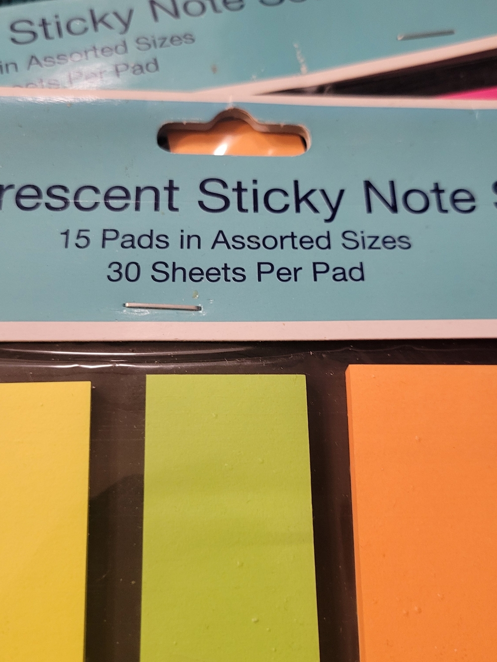 3150 Sheets! Fluorescent Sticky Note Set - Pink, Yellow, Lime, Orange - Picture 2 of 3